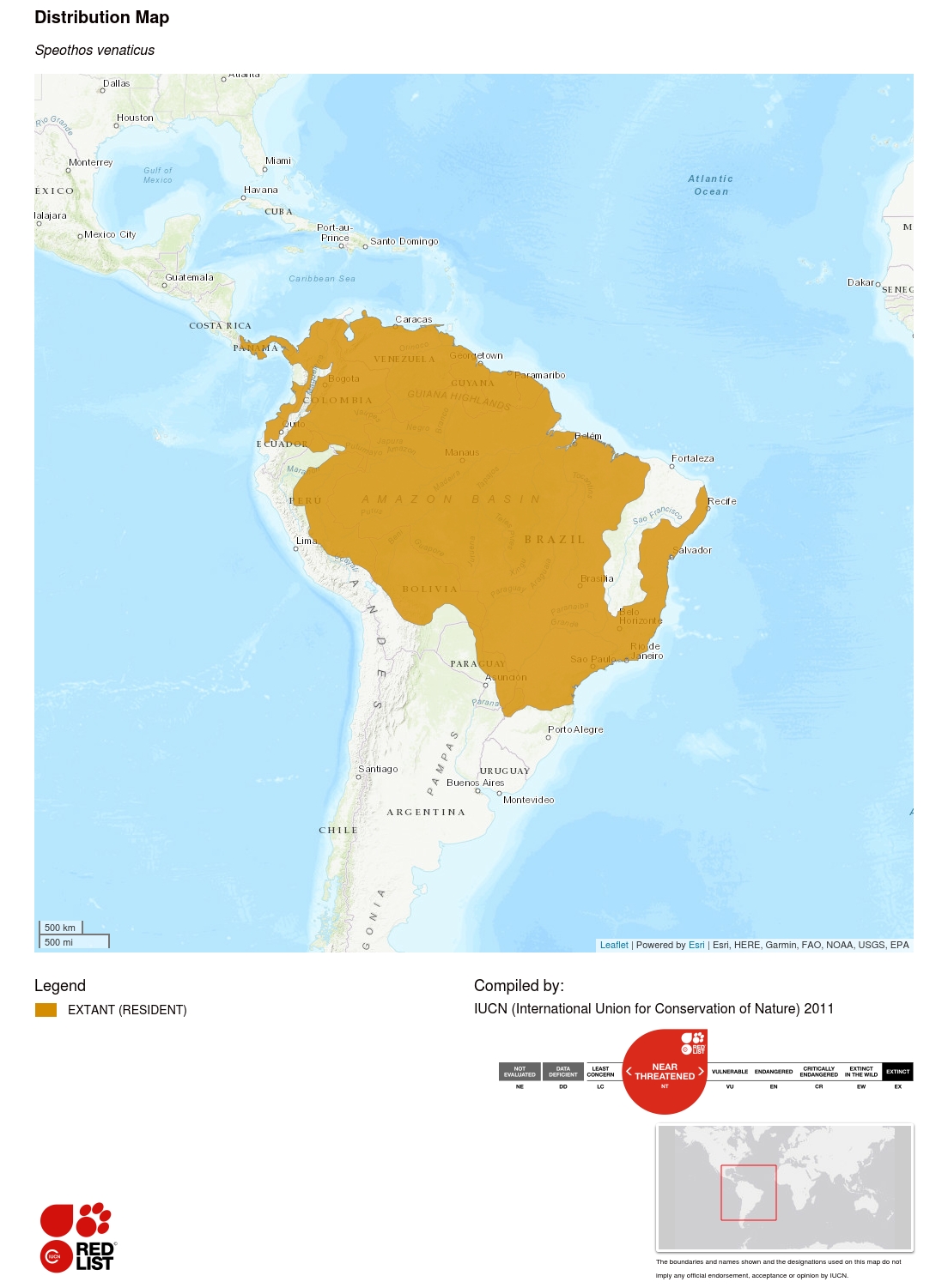 (Mapa da área de distribuição dos cães Bush)